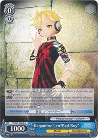Kagamine Len’Bad Boy’ (B) (22084) [PD/S22] - Weiss Schwarz Single