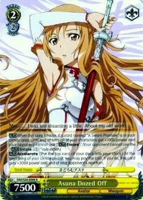 Asuna Dozed Off (20006) [SAO/S20] - Weiss Schwarz Single