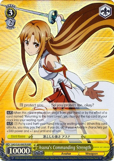 Asuna’s Commanding Strength (RRR) (20007) [SAO/S20] - Weiss Schwarz Single