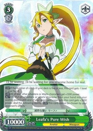 Leafa’s Pure Wish (RRR) (20027) [SAO/S20] - Weiss Schwarz Single