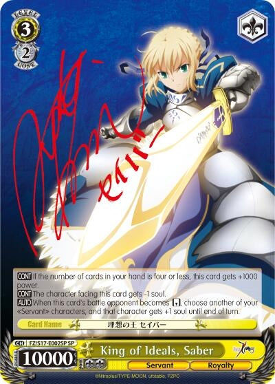 King of Ideals Saber (SP) (17002) [FZ/S17] - Weiss Schwarz Single