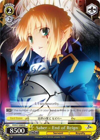 Saber - End of Reign (17009) [FZ/S17] - Weiss Schwarz Single