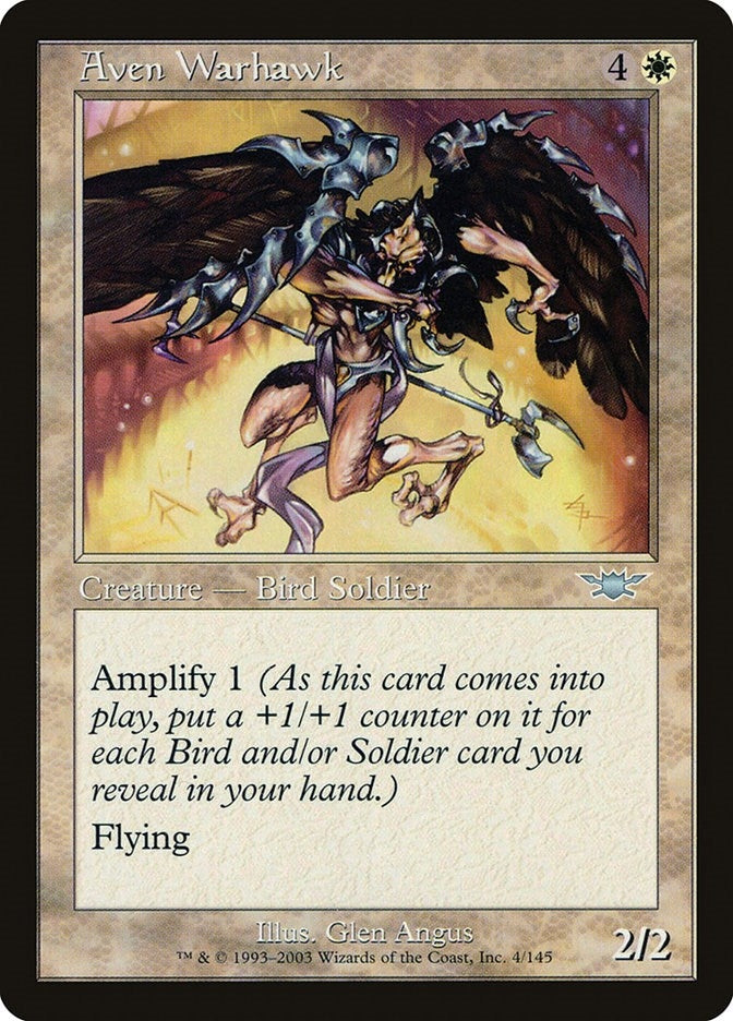 Aven Warhawk (4) [LGN] - MTG Single