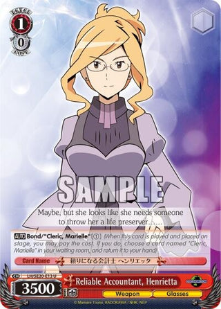Reliable Accountant Henrietta (2013) [LH/SE20] - Weiss Schwarz Single