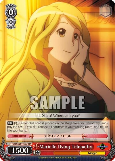 Marielle Using Telepathy (2003) [LH/SE20] - Weiss Schwarz Single