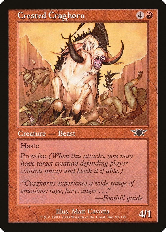 Crested Craghorn (91) [LGN] - MTG Single