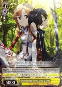 In the Sunlight Forest Asuna & Kirito (2602) [SAO/S26] - Weiss Schwarz Single