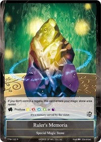 Ruler’s Memoria (102) [TTW] - Force of Will Single