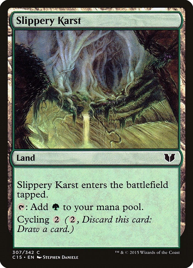 Slippery Karst (307) [C15] - MTG Single