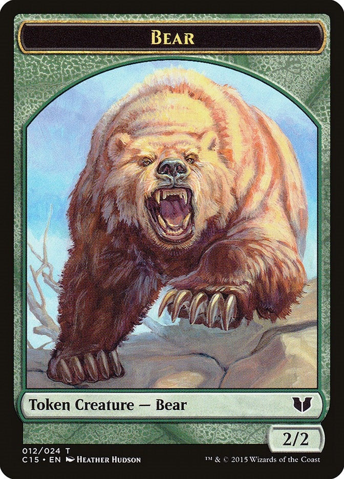 Bear // Spider Double-Sided Token (0) [C15] - MTG Single