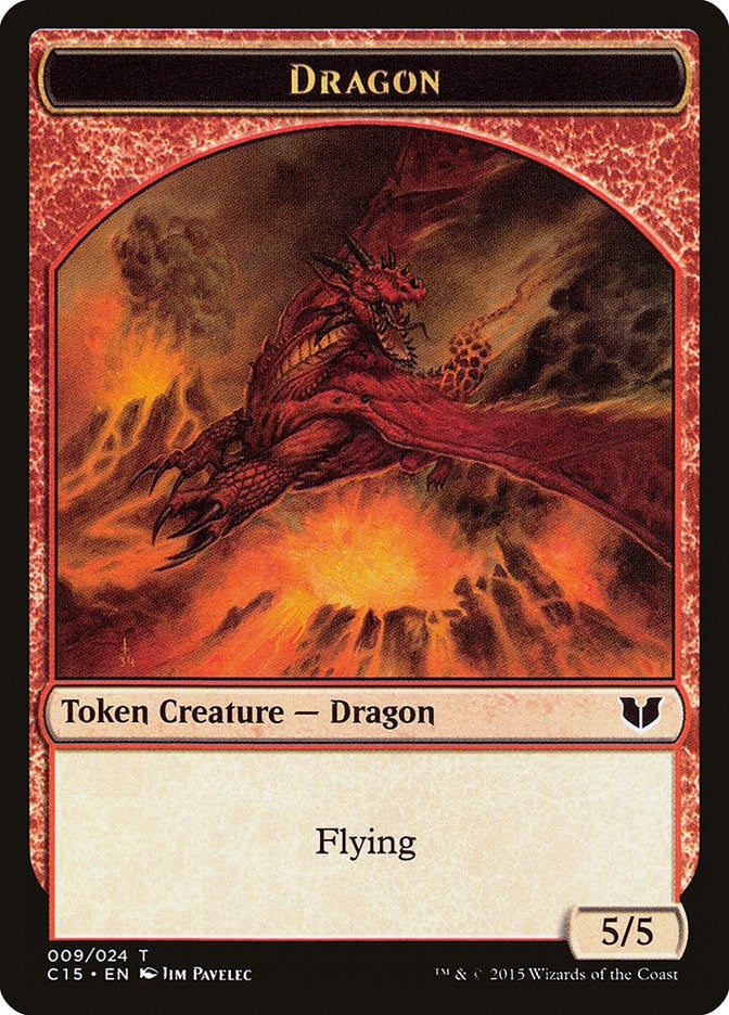 Dragon // Dragon Double-Sided Token (0) [C15] - MTG Single