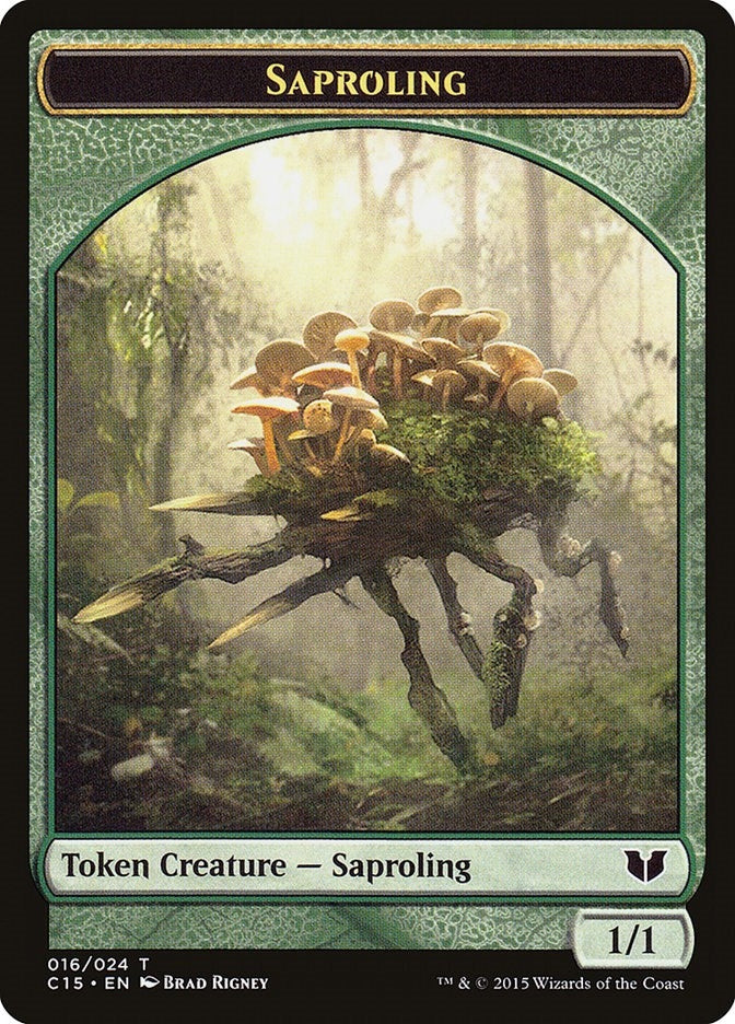 Saproling // Spider Double-Sided Token (0) [C15] - MTG Single