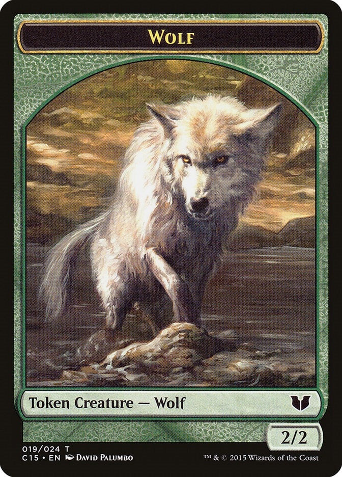 Wolf // Zombie Double-Sided Token (0) [C15] - MTG Single