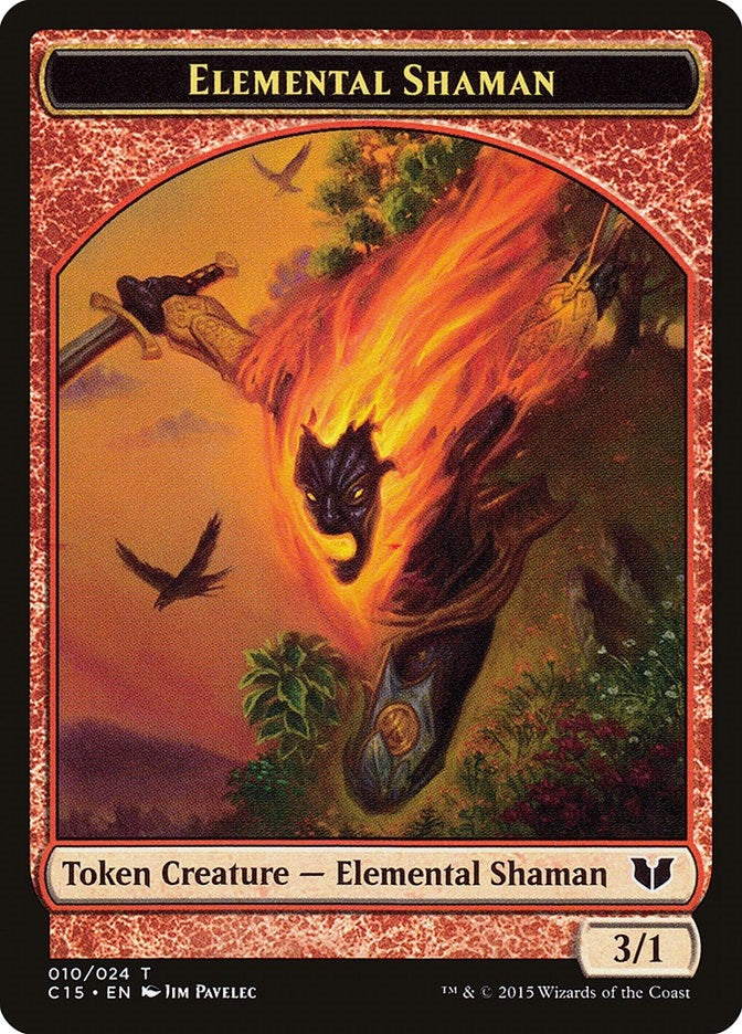Elemental Shaman // Shapeshifter Double-Sided Token (0) [C15] - MTG Single