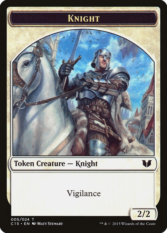 Knight (005) // Spirit (023) Double-Sided Token (0) [C15] - MTG Single