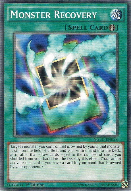 Monster Recovery (B) (29) (YGLD) - YuGiOh Single
