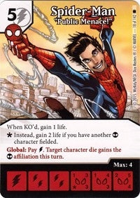 Spider-Man - ’Public Menace!’ (18) [TASM] - Dice Masters Single