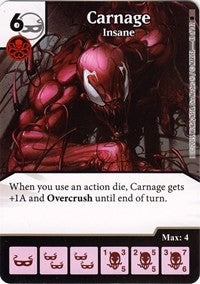 Carnage - Insane (41) [TASM] - Dice Masters Single