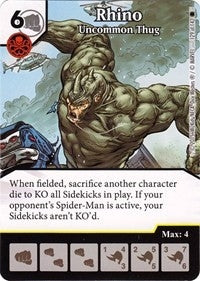 Rhino - Uncommon Thug (129) [TASM] - Dice Masters Single