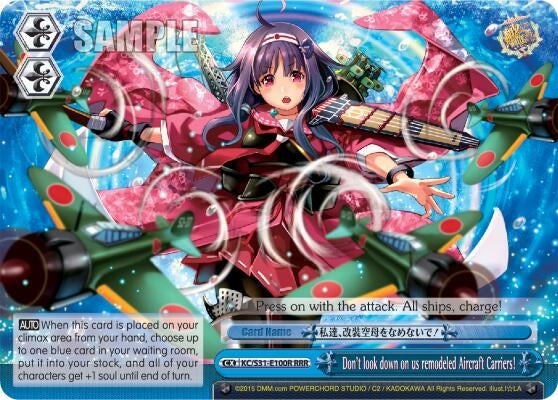 Don’t look down on us remodeled Aircraft Carriers! (RRR) (31100) [KC/S31] - Weiss Schwarz Single
