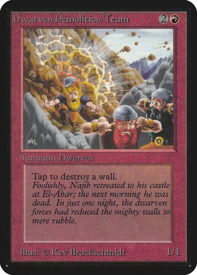 Dwarven Demolition Team [LEA] - MTG Single
