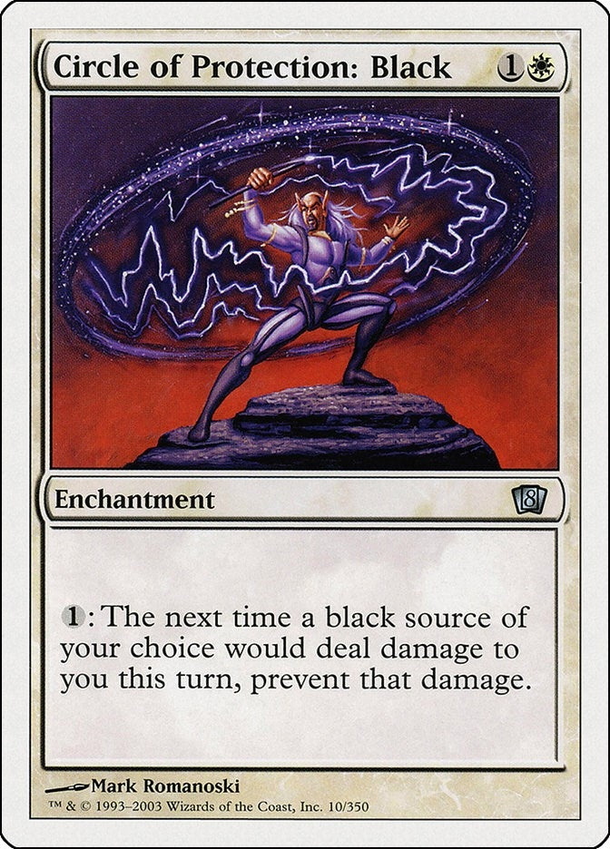 Circle of Protection: Black (10) [8ED] - MTG Single