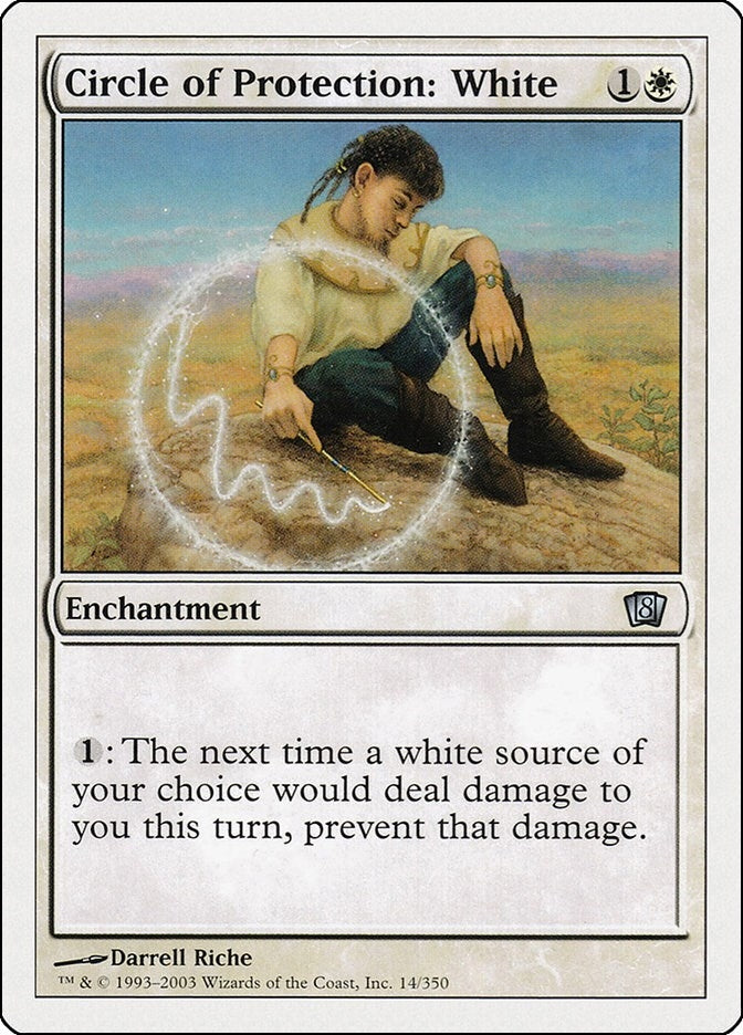 Circle of Protection: White (14) [8ED] - MTG Single