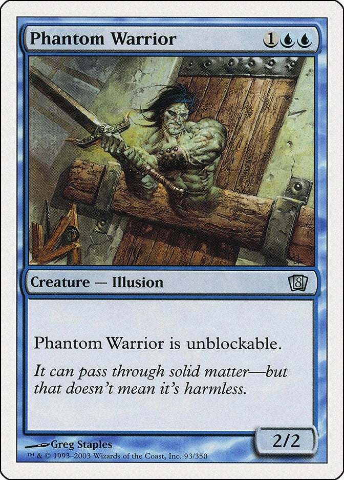 Phantom Warrior (93) [8ED] - MTG Single