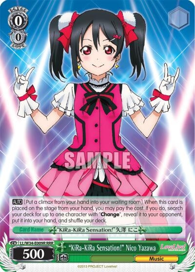 ’KiRa-KiRa Sensation!’ Nico Yazawa (RRR) (34009) [LL/W34] - Weiss Schwarz Single