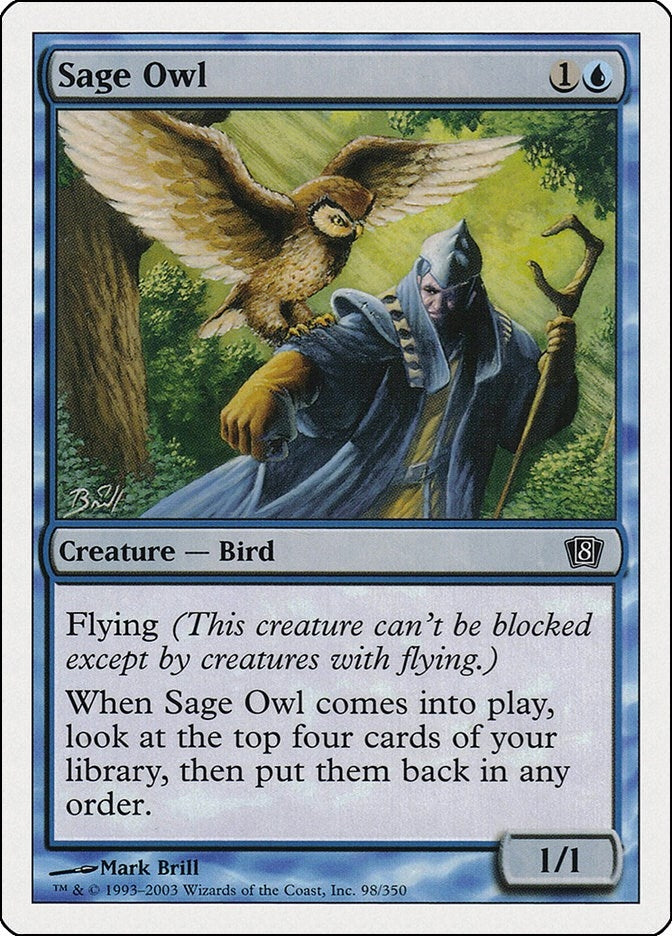 Sage Owl (98) [8ED] - MTG Single