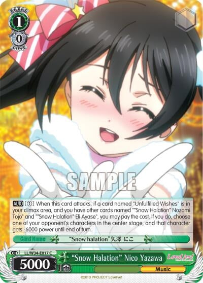 ’Snow Halation’ Nico Yazawa (34017) [LL/W34] - Weiss Schwarz Single