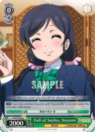 Full of Smiles Nozomi (34024) [LL/W34] - Weiss Schwarz Single