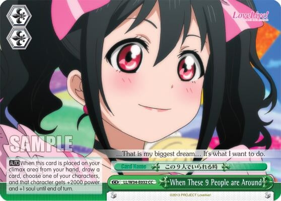 When These 9 People are Around (34032) [LL/W34] - Weiss Schwarz Single