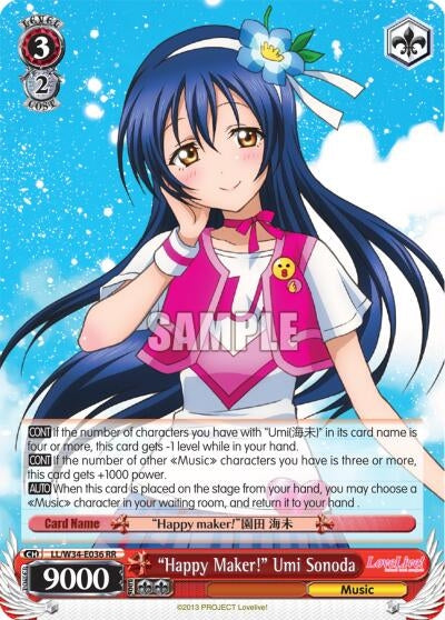 ’Happy Maker!’ Umi Sonoda (34036) [LL/W34] - Weiss Schwarz Single