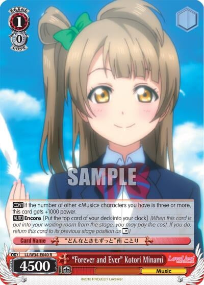 ’Forever and Ever’ Kotori Minami (34040) [LL/W34] - Weiss Schwarz Single