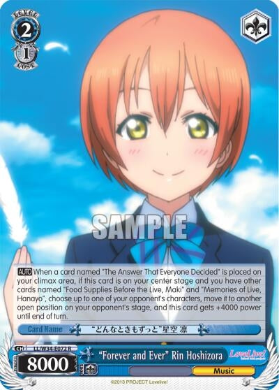 ’Forever and Ever’ Rin Hoshizora (34072) [LL/W34] - Weiss Schwarz Single