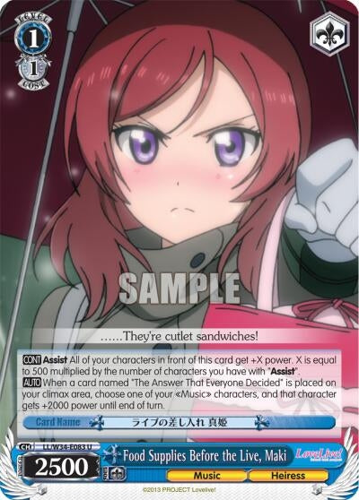 Food Supplies Before the Live Maki (34083) [LL/W34] - Weiss Schwarz Single