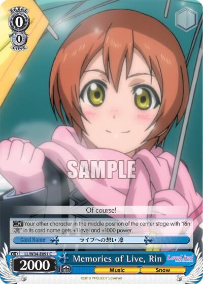 Memories of Live Rin (34091) [LL/W34] - Weiss Schwarz Single