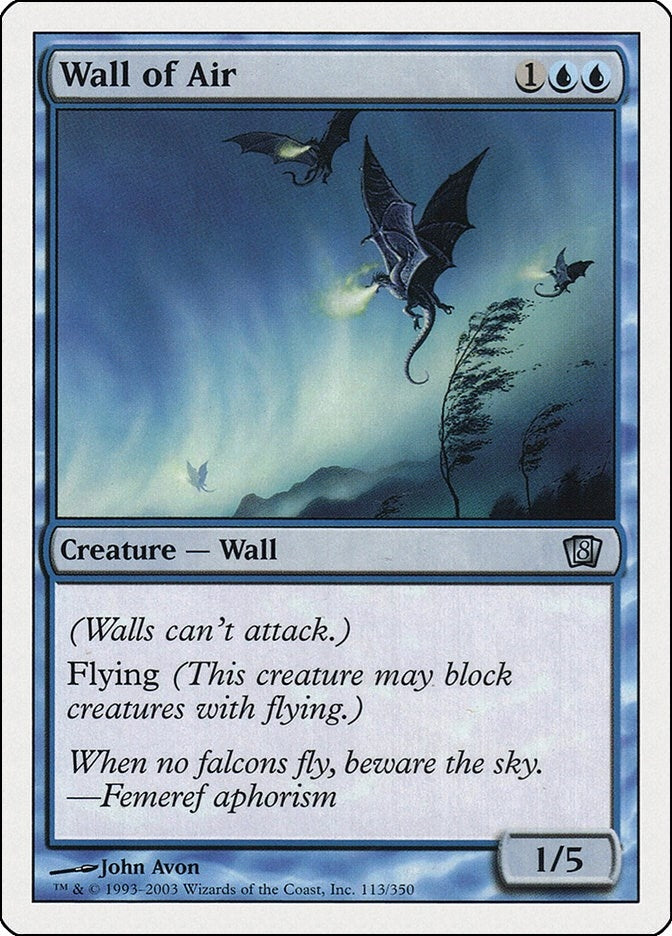 Wall of Air (113) [8ED] - MTG Single
