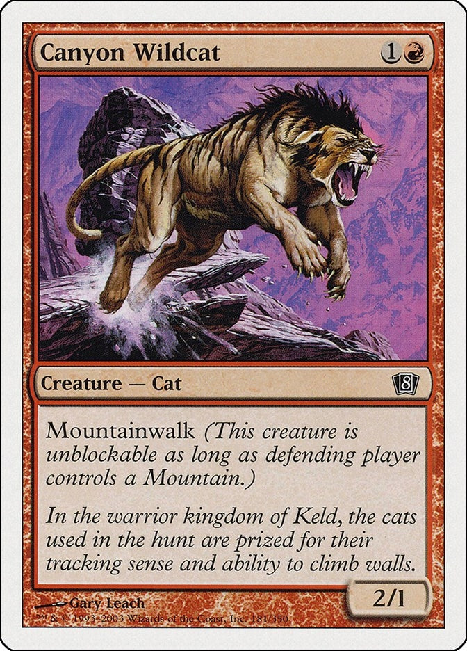 Canyon Wildcat (181) [8ED] - MTG Single