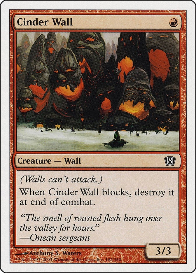 Cinder Wall (182) [8ED] - MTG Single