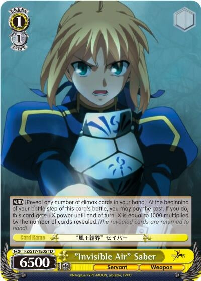 ’Invisible Air’ Saber (TD) (1705) [FZ/S17] - Weiss Schwarz Single