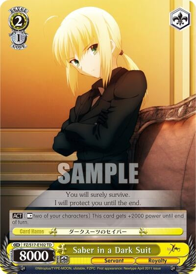 Saber in a Dark Suit (TD) (17102) [FZ/S17] - Weiss Schwarz Single