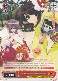 New Year Haruhi & Nagato & Mikuru (8112) [SY/W08] - Weiss Schwarz Single