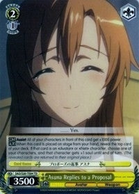 Asuna Replies to a Proposal (TD) (2004) [SAO/S20] - Weiss Schwarz Single