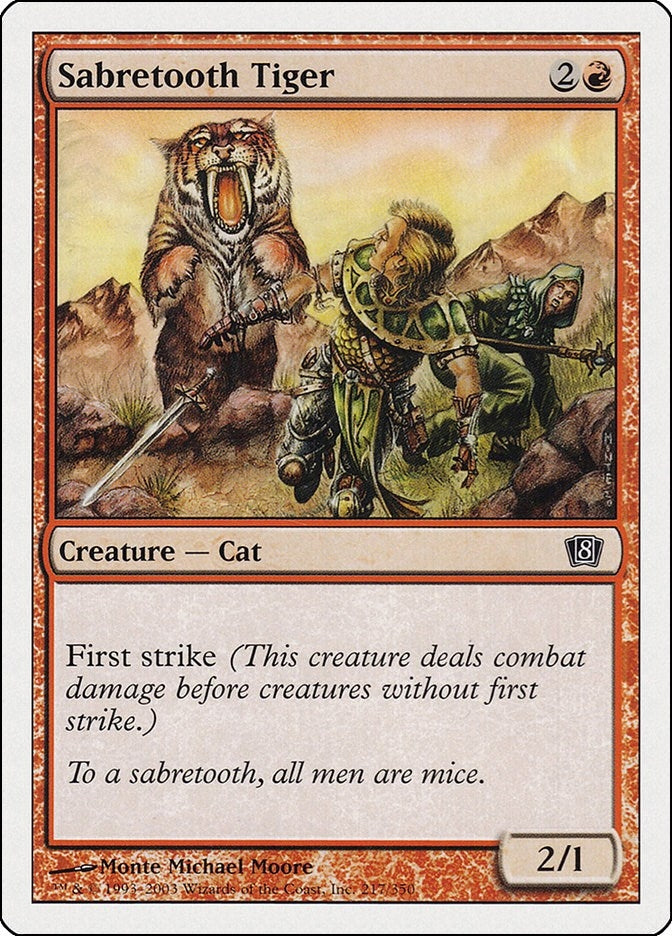 Sabretooth Tiger (217) [8ED] - MTG Single
