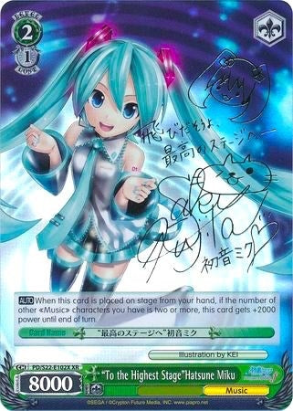 ’To the Highest Stage’Hatsune Miku (XR) (22102) [PD/S22] - Weiss Schwarz Single