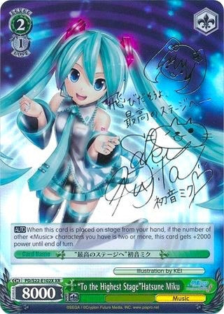 ’To the Highest Stage’Hatsune Miku (XR) (22102) [PD/S22] - Weiss Schwarz Single
