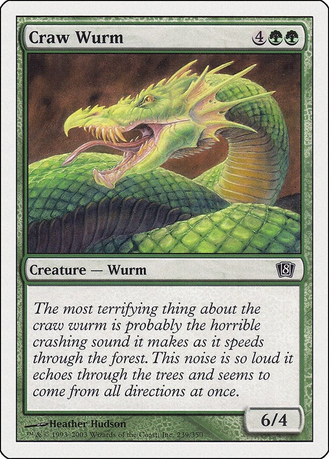 Craw Wurm (239) [8ED] - MTG Single