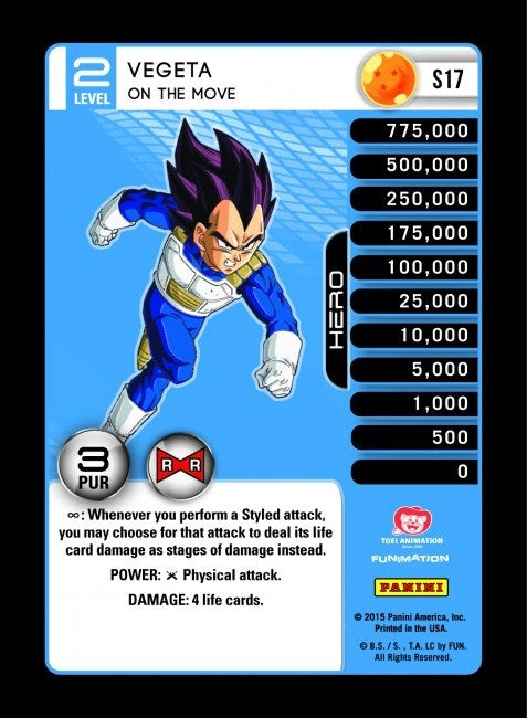 Vegeta - On The Move (Rainbow Parallel Foil) (17) [EVO] - Dragon Ball Z TCG Single
